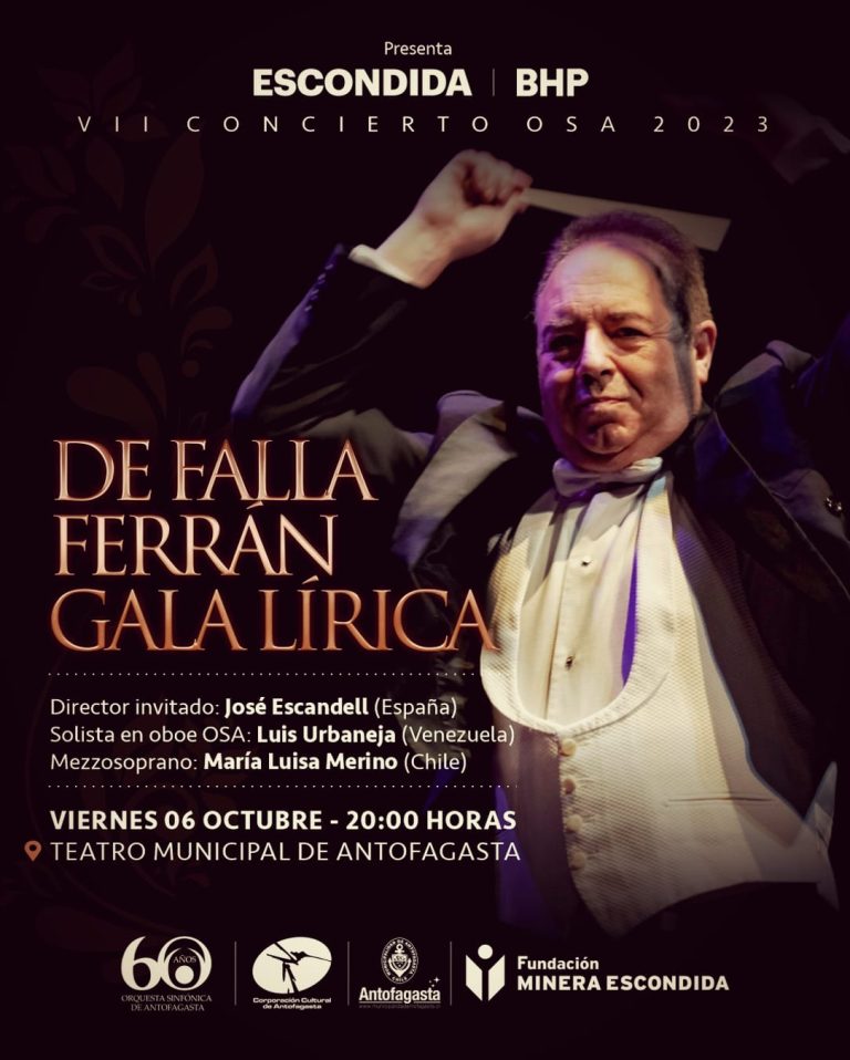Cartel De Falla · Ferrán Gala Lírica — Teatro Municipal de Antofagasta