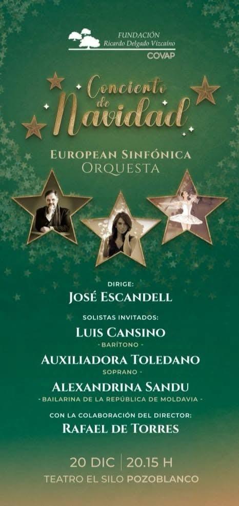 Cartel Concierto de Navidad — European Sinfónica Orquesta, Teatro El Silo Pozoblanco