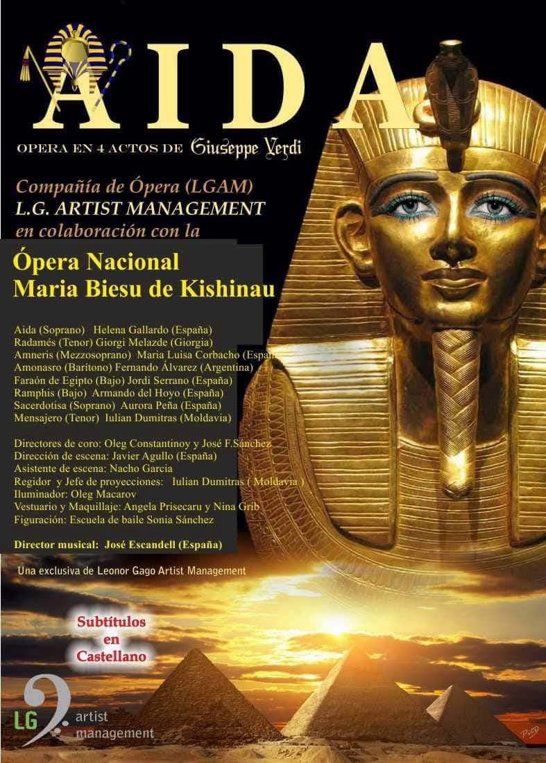 Cartel de Aida de Giuseppe Verdi — Compañía de Ópera LGAM